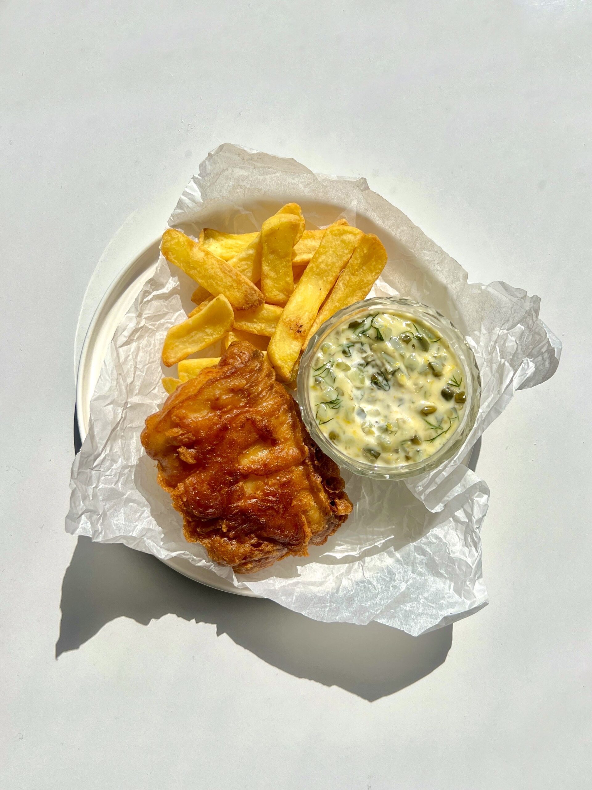 Beer-battered Fish and Chips - butt.erhand